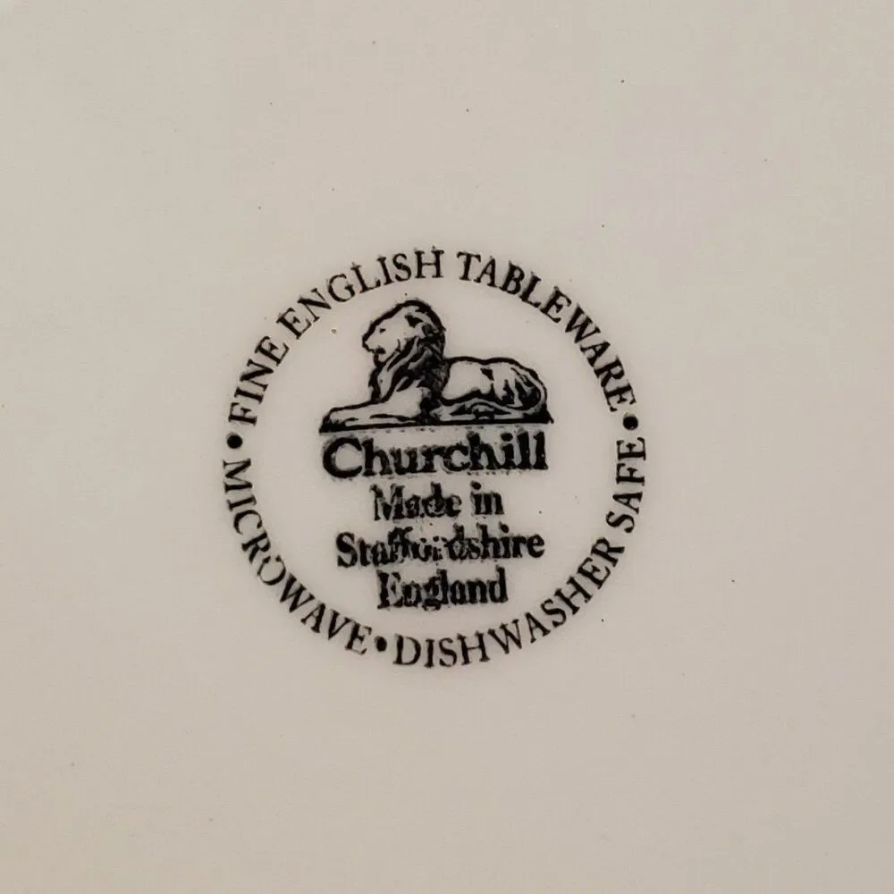 Briar Rose by Churchill Flat Cup & Saucer Set  Staffordshire England